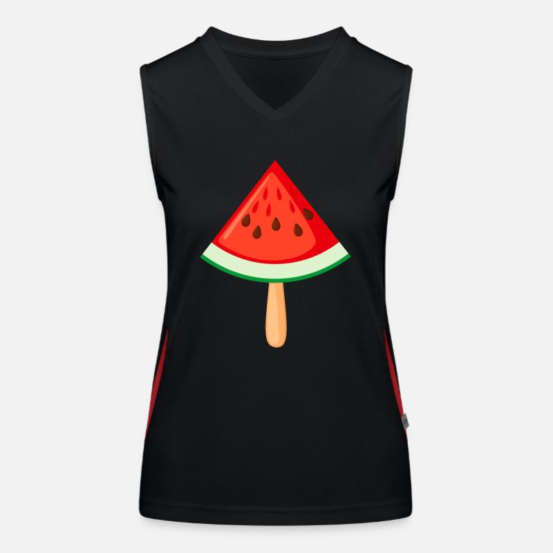 Une crème glacée à la pastèque aux fruits et à la pastèque Débardeur respirant contrasté Femme