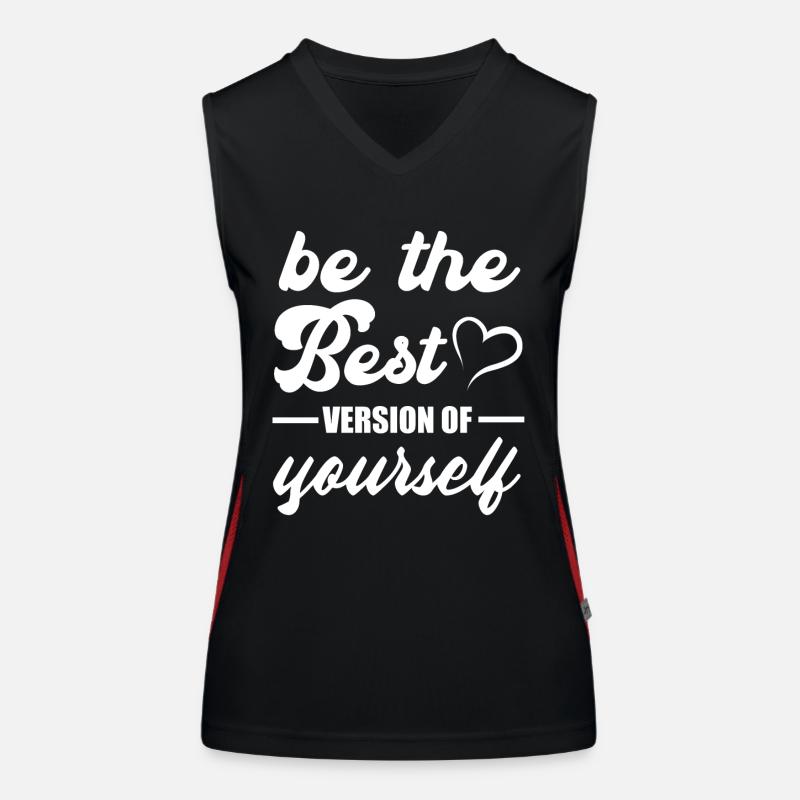 Soyez la meilleure version de vous-même motivation Citations Débardeur respirant contrasté Femme