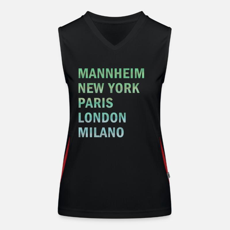 Metropole Mannheim Funktionelles Kontrast-Tank Top für Frauen