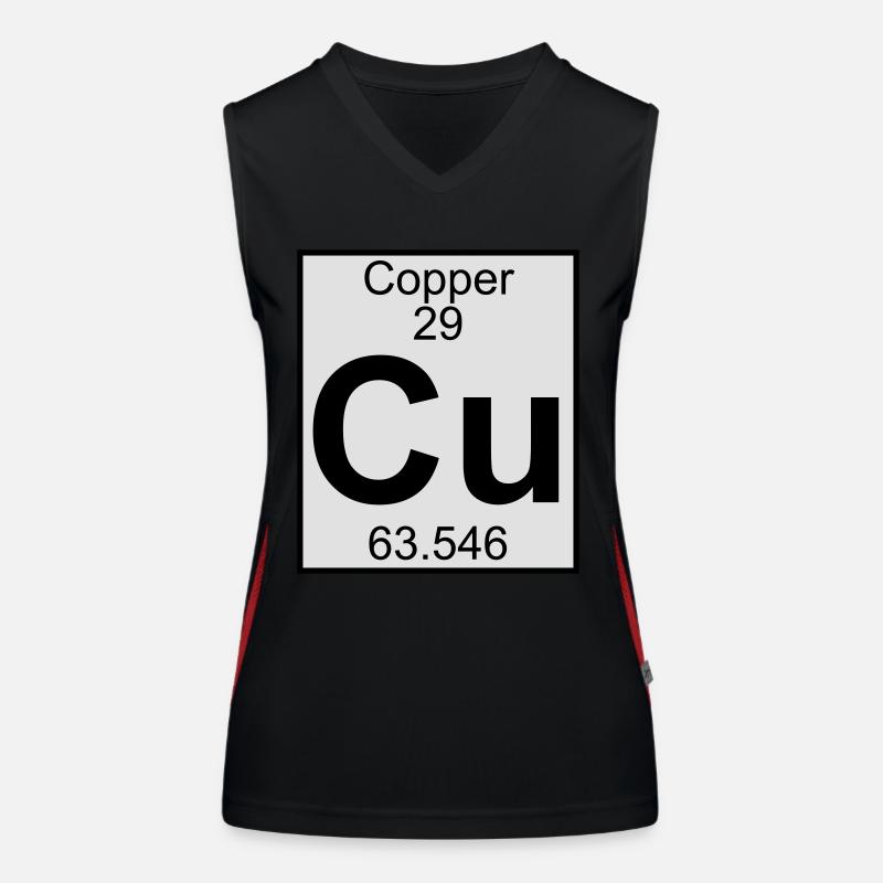 Elements 29 - cu (copper) - Full (white) Funktionelles Kontrast-Tank Top für Frauen