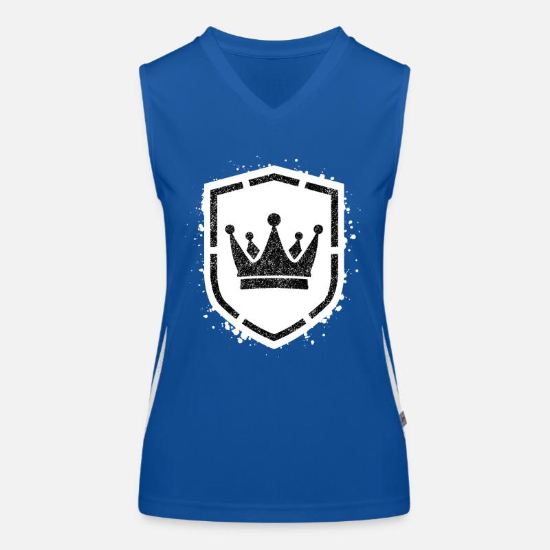 Sponge stencil Crown inside shild Women's Functional Contrast Tank Top