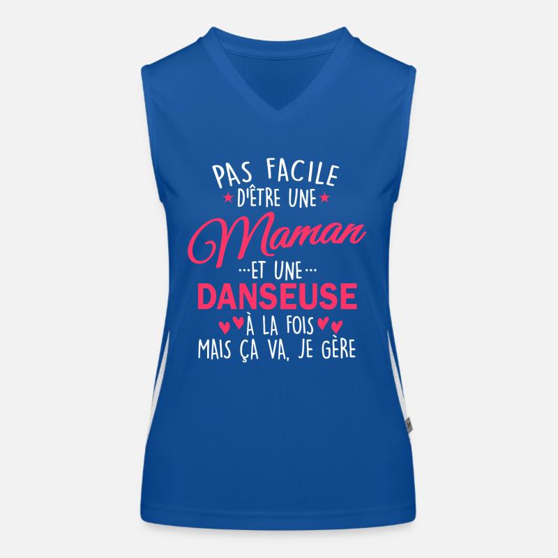 maman et danseuse / humour maman danseuse Débardeur respirant contrasté Femme