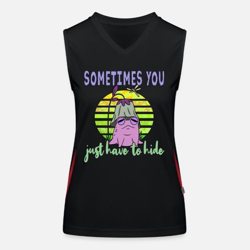 Depression Depression Frog Women's Functional Contrast Tank Top