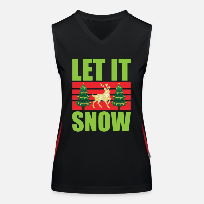 Christmas Let It Snow Women's Functional Contrast Tank Top