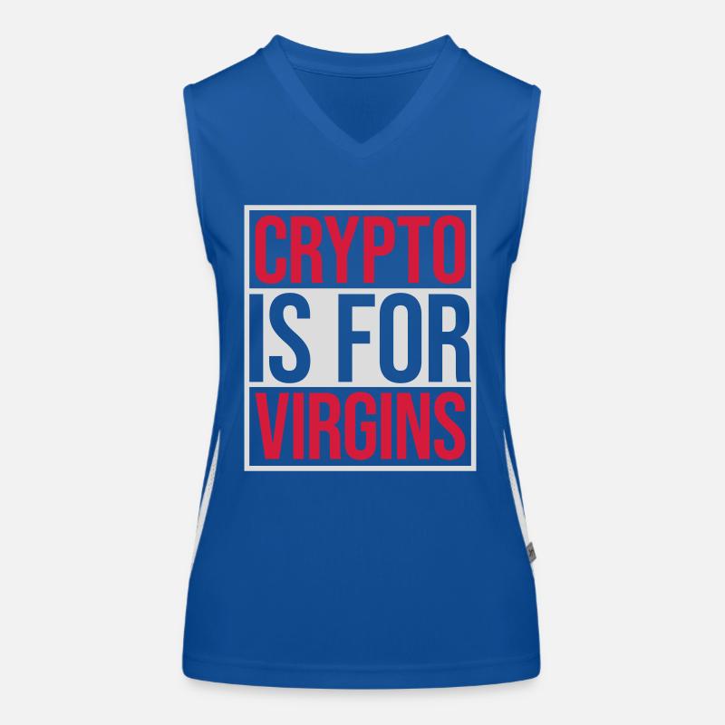 crypto is for virgins Women's Functional Contrast Tank Top