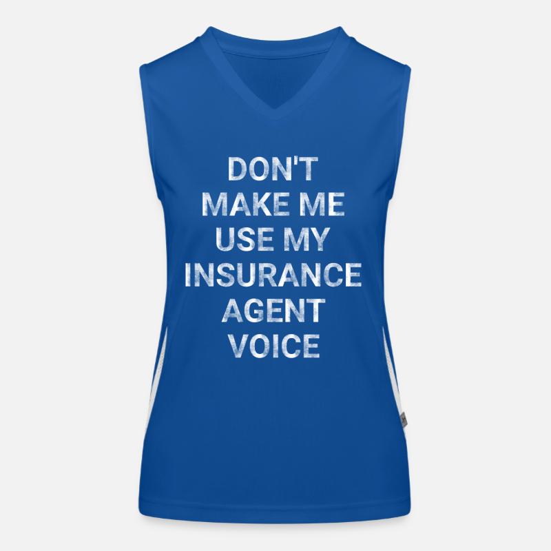 Ne me faites pas utiliser ma voix d’agent d’assurance Débardeur respirant contrasté Femme