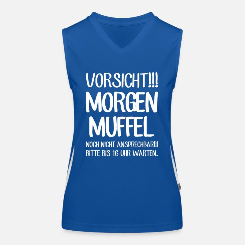 Morgenmuffel - Noch nicht ansprechen Bitte warten Funktionelles Kontrast-Tank Top für Frauen