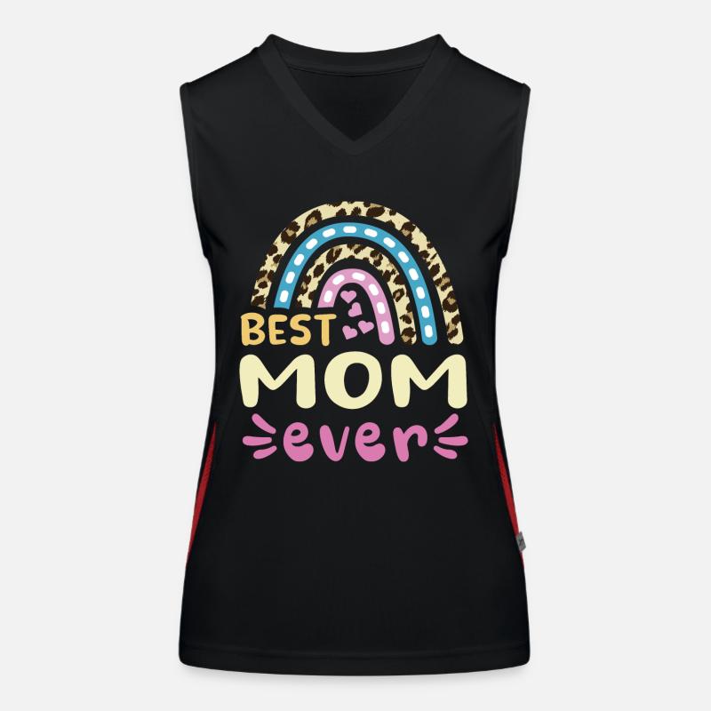 Best Mom ever -beste Mutter design Funktionelles Kontrast-Tank Top für Frauen