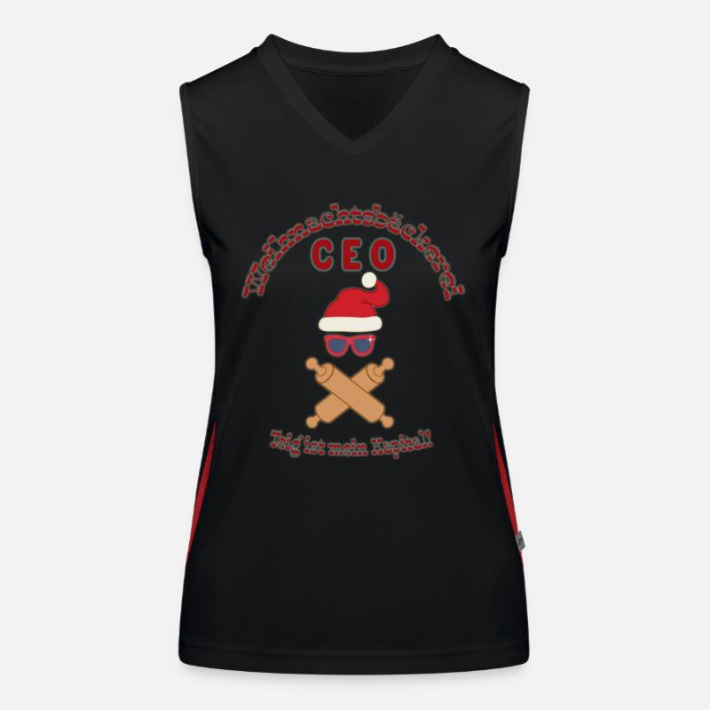 CEO in der Weihnachtsbäckerei Funktionelles Kontrast-Tank Top für Frauen
