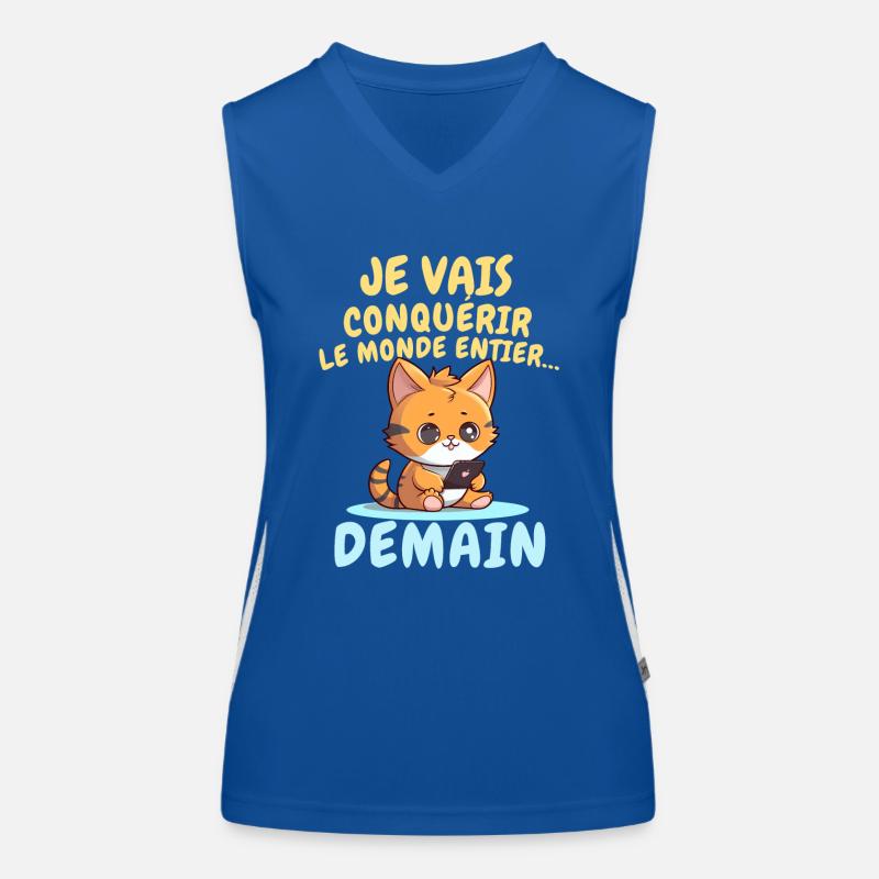 Conquérir le monde Débardeur respirant contrasté Femme