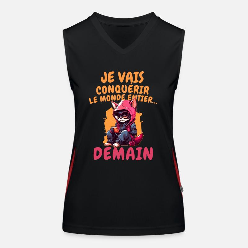 Je vais conquérir Débardeur respirant contrasté Femme