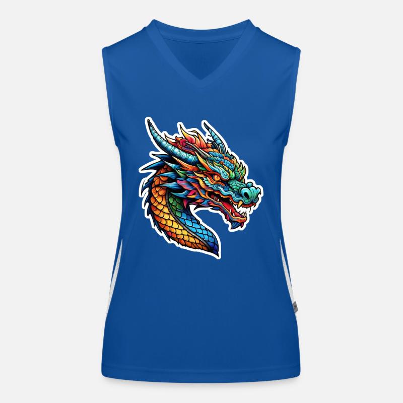 Asiatischer Drache - Japan - Chinesisch Funktionelles Kontrast-Tank Top für Frauen