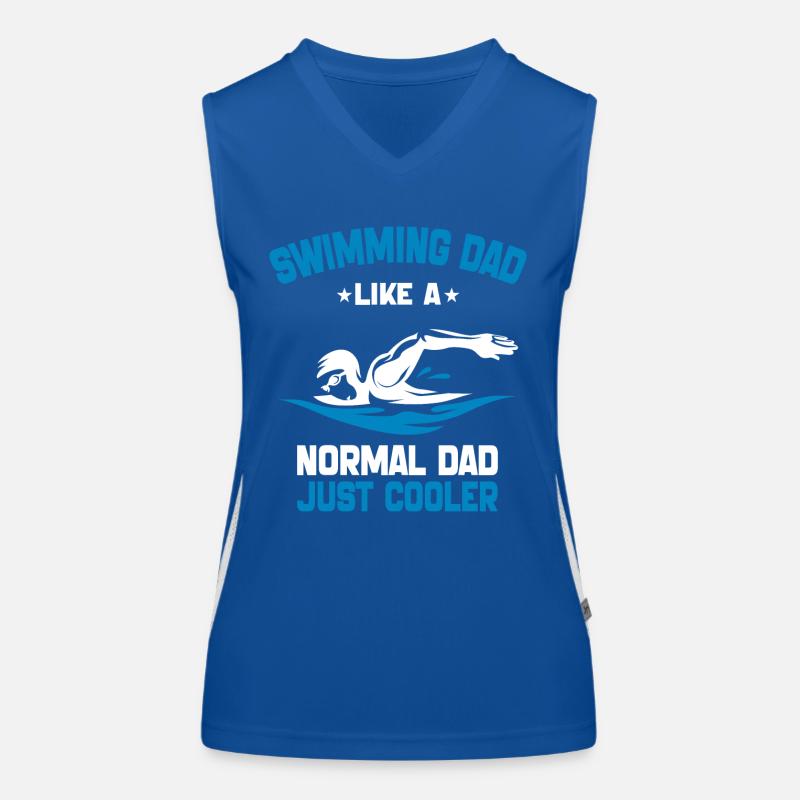 Swimming Dad Like A Normal Dad Just Cooler Débardeur respirant contrasté Femme