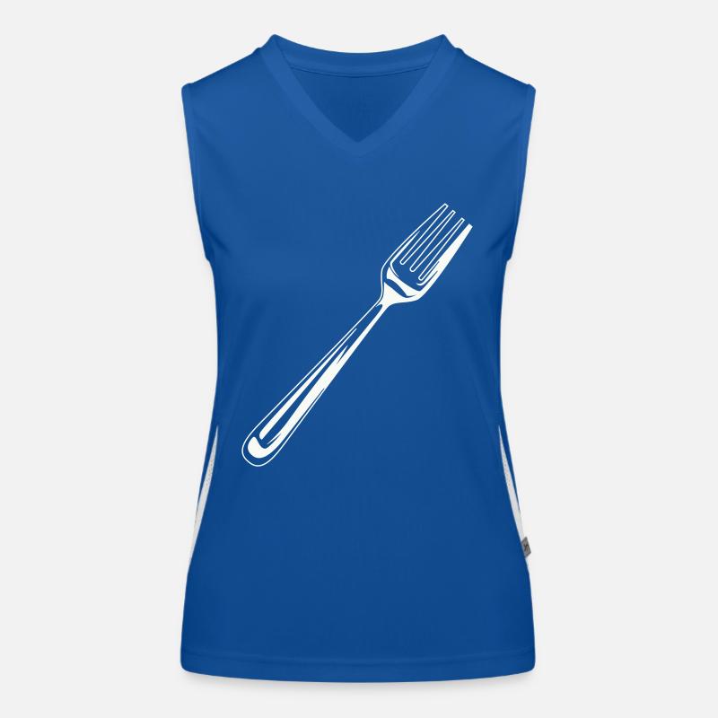 gabel besteck symbol Funktionelles Kontrast-Tank Top für Frauen