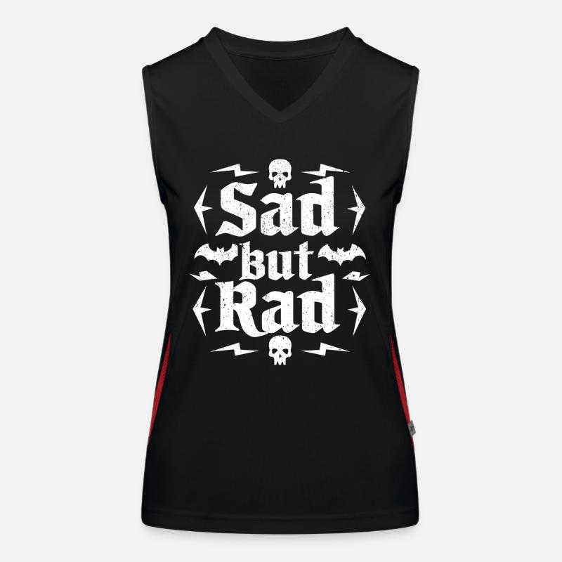 Cool goth look with depth Women's Functional Contrast Tank Top