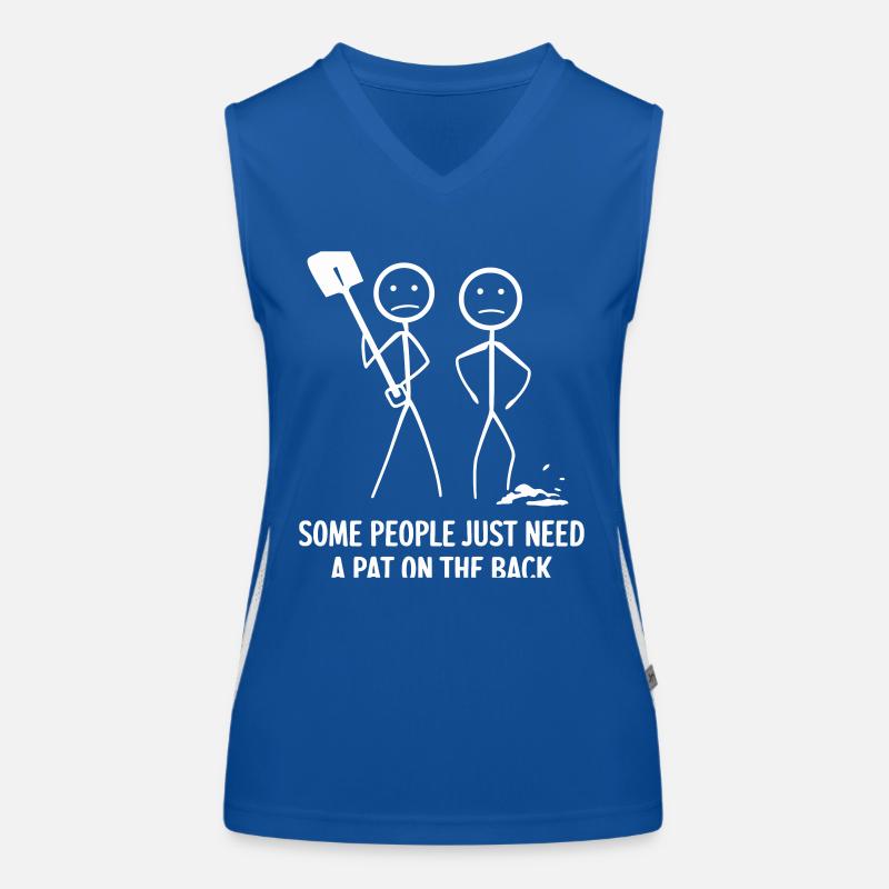 Humorous Pat on the Back Design Women's Functional Contrast Tank Top