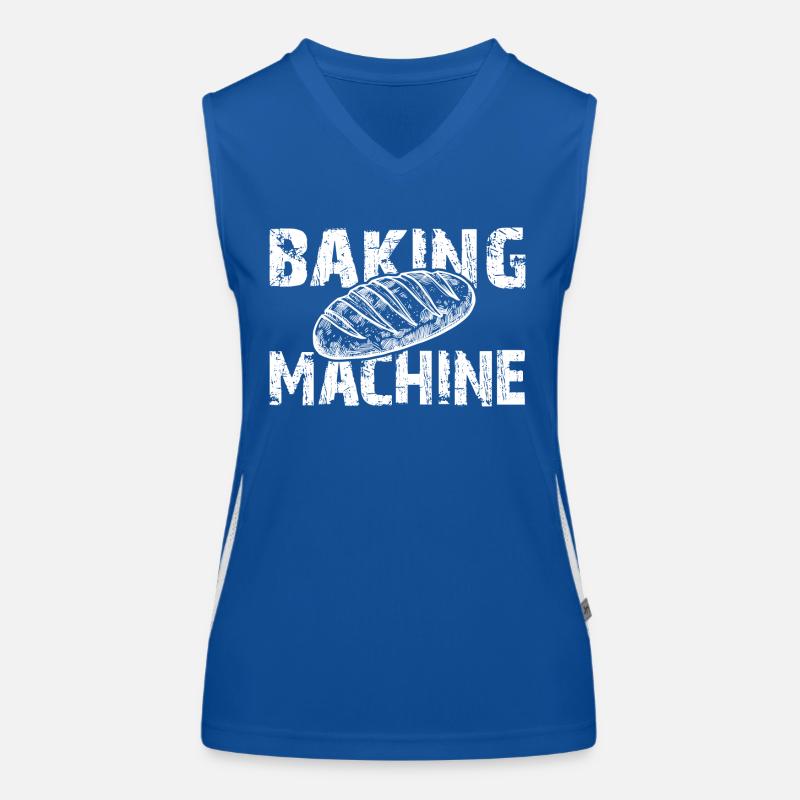 Baking machine baker hobby baker I bake bread Women's Functional Contrast Tank Top