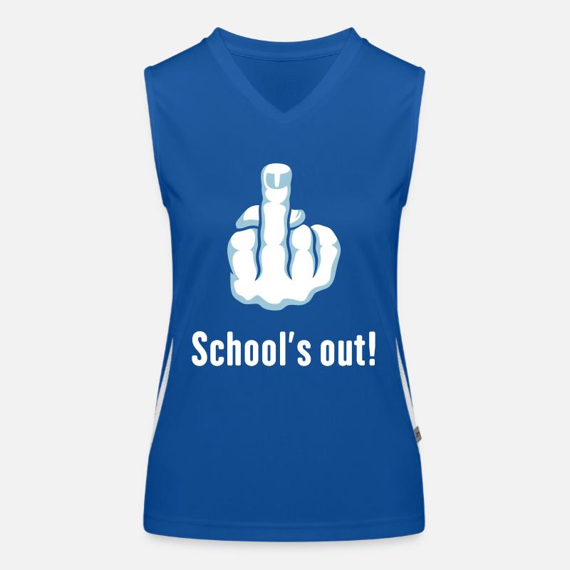 School’s Out! (Schulabschluss / Stinkefinger) Funktionelles Kontrast-Tank Top für Frauen
