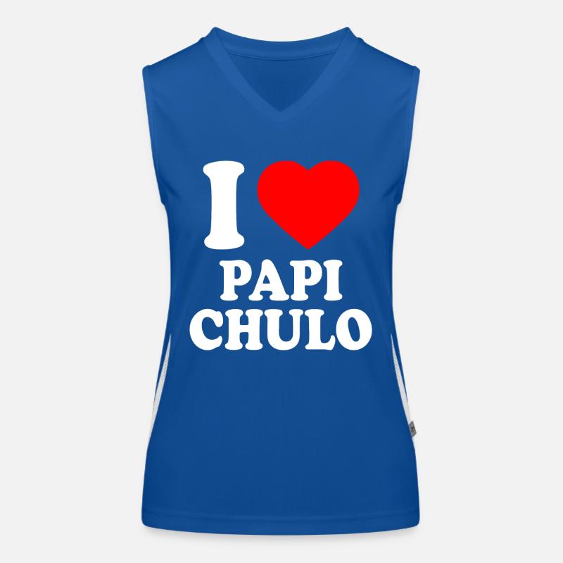 I love papi chulo Débardeur respirant contrasté Femme