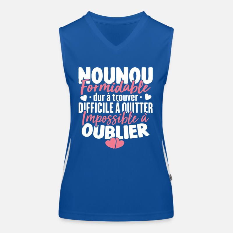 Nounou Formidable Super Idée Cadeau Pour Nounou Débardeur respirant contrasté Femme