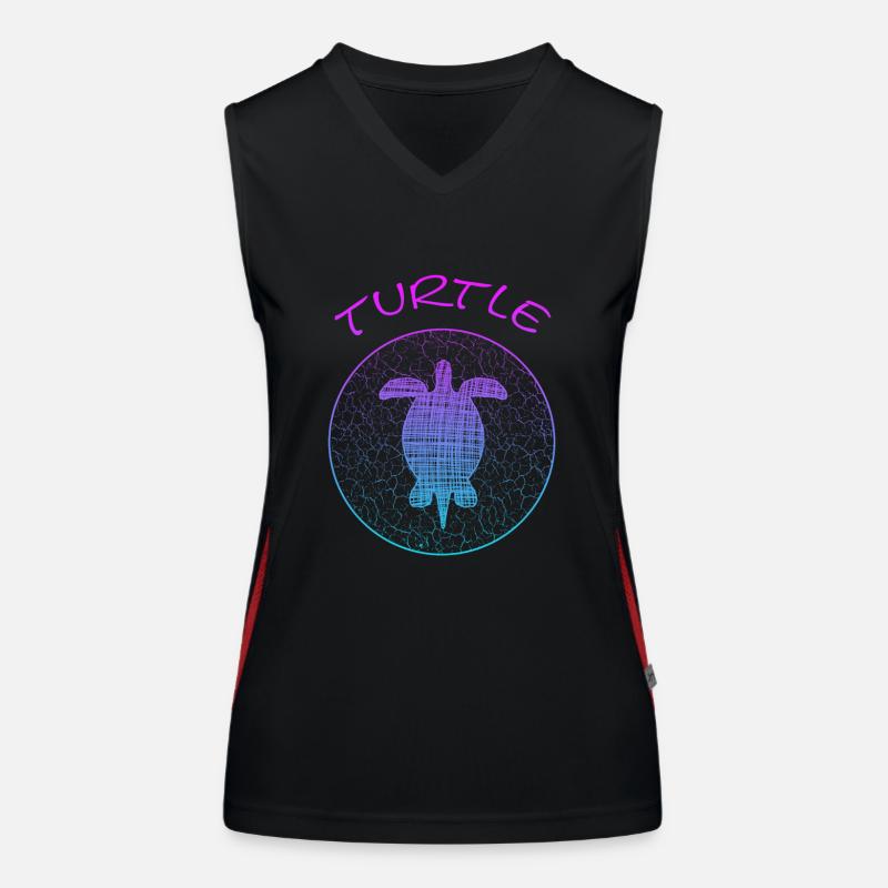 Turtle Funktionelles Kontrast-Tank Top für Frauen