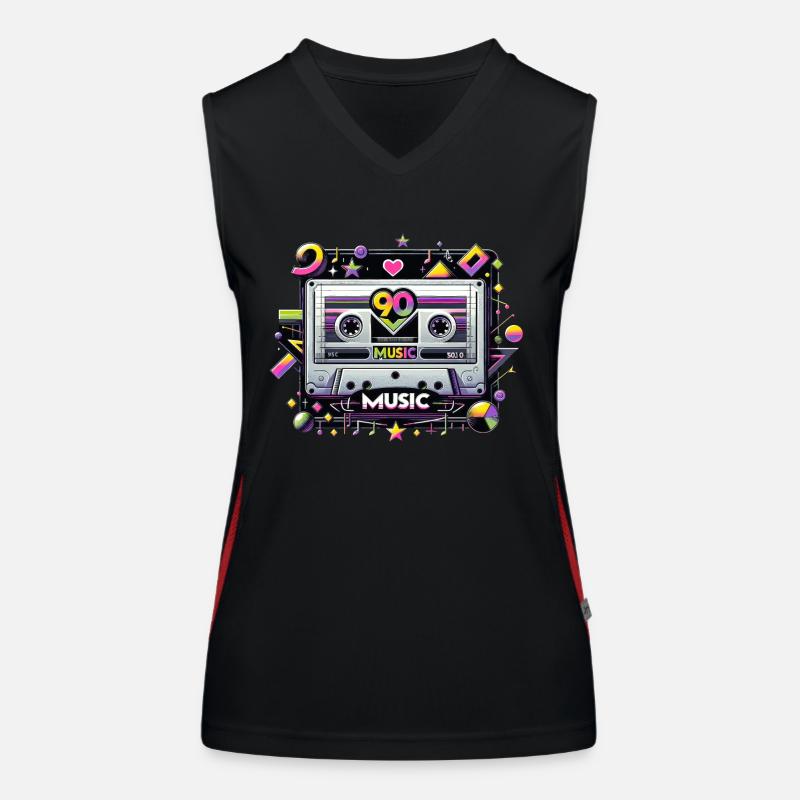 Electric 90s Cassette Vibes Women's Functional Contrast Tank Top
