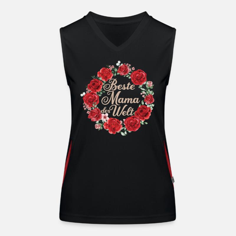 Beste Mama der Welt Funktionelles Kontrast-Tank Top für Frauen