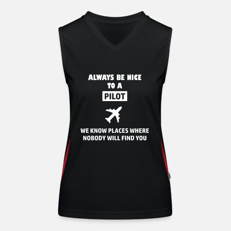 Pilot Design Aircraft Aircraft Pilot Training Women's Functional Contrast Tank Top