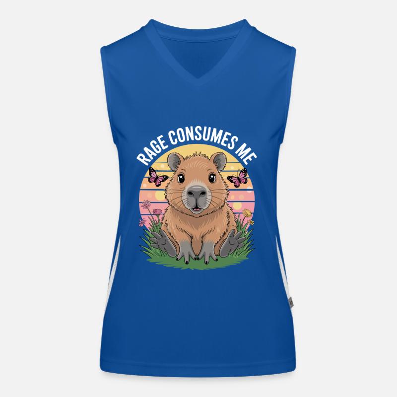Capybara-Wut Verschlingt Mich Funktionelles Kontrast-Tank Top für Frauen