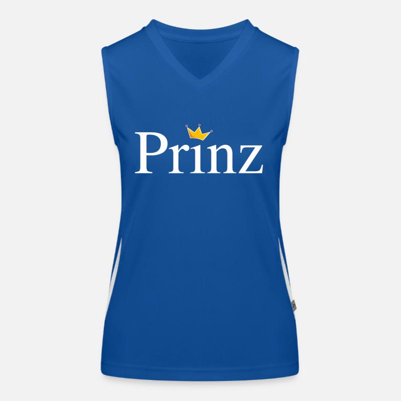 Prinz mit Krone Funktionelles Kontrast-Tank Top für Frauen