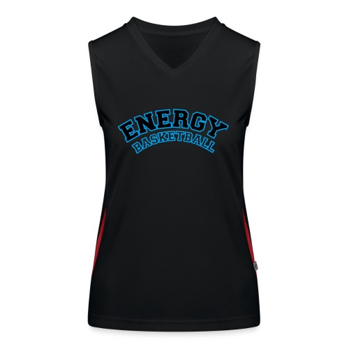 street wear logo nero energy basketball - Top sportivo da donna in contrasto cromatico