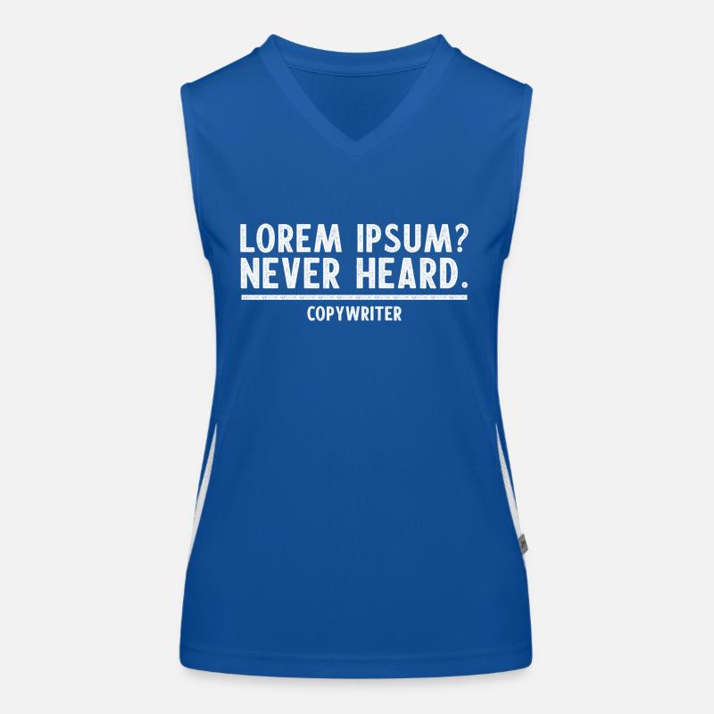Copywriter Copywriting LOREM IPSUM NEVER HEARD Débardeur respirant contrasté Femme