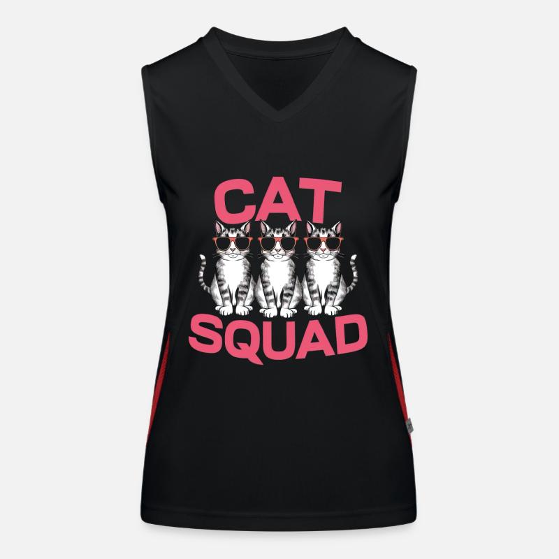 Cat Squad Funktionelles Kontrast-Tank Top für Frauen