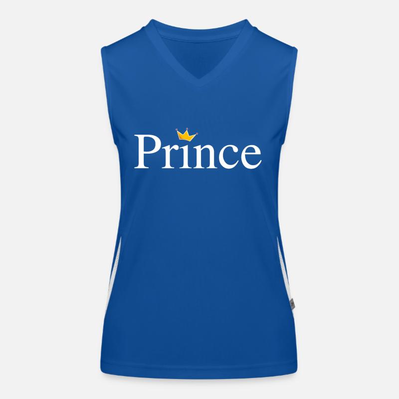 Prince mit Krone Funktionelles Kontrast-Tank Top für Frauen