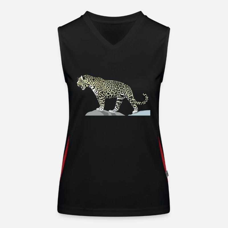 jaguar - Women's Functional Contrast Tank Top - black/red