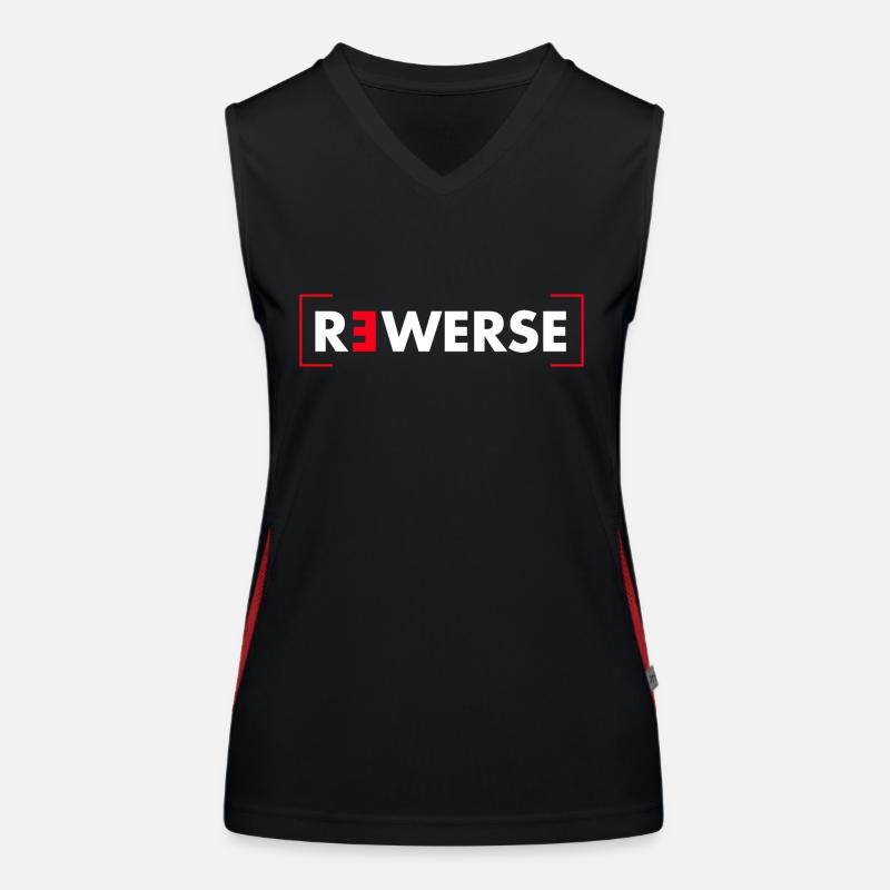Reverse lettering Women's Functional Contrast Tank Top