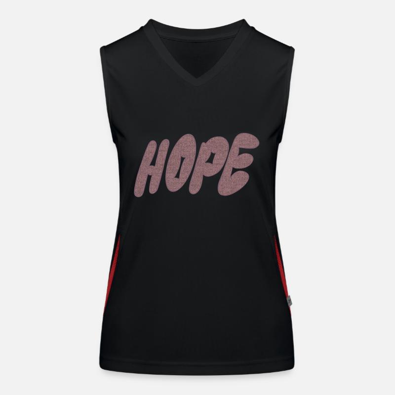 Hope – Strickschrift Funktionelles Kontrast-Tank Top für Frauen
