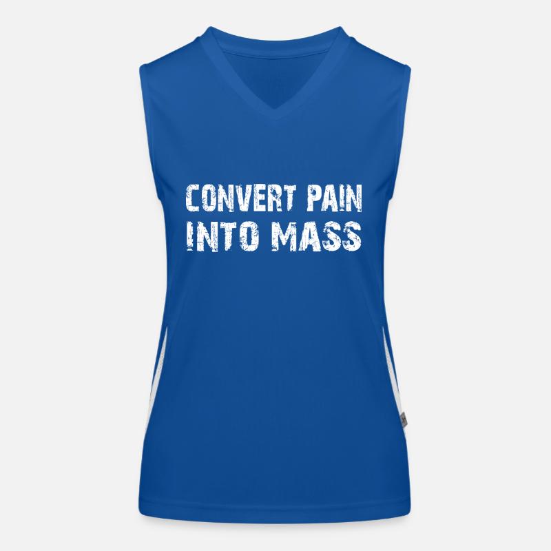 Transformez la douleur en masse. Conception de musculation Débardeur respirant contrasté Femme