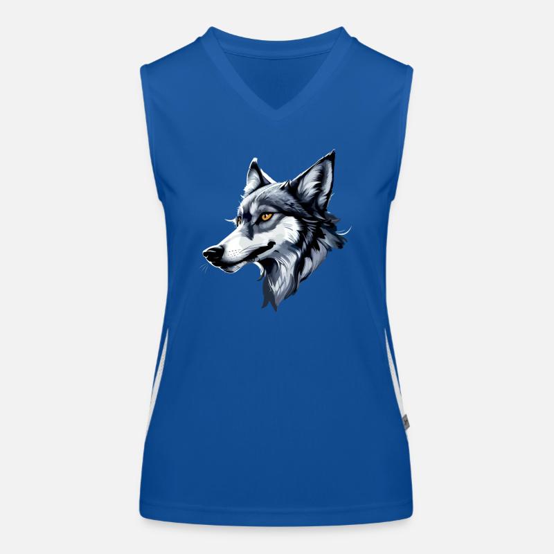 Wolf Funktionelles Kontrast-Tank Top für Frauen