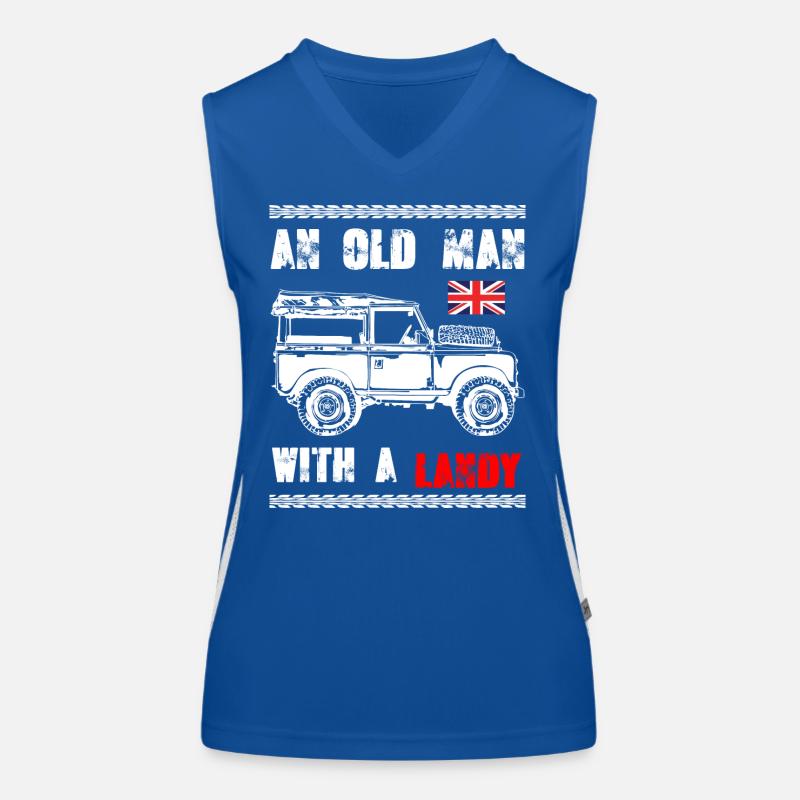 An Old Man With A Landy Women's Functional Contrast Tank Top