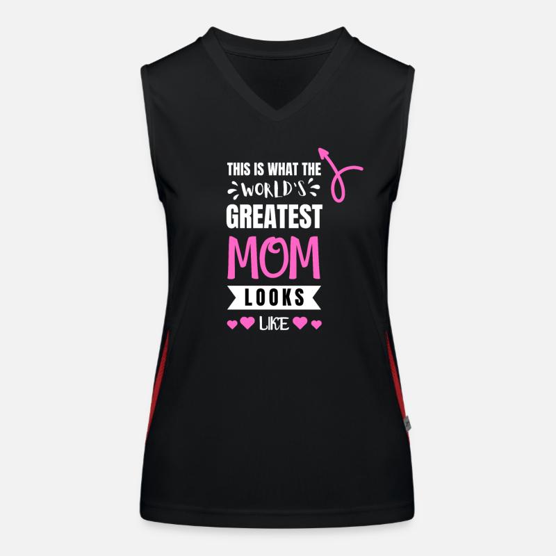 Mutter Mama Muttertag lustig Kind Tochter Geburt Funktionelles Kontrast-Tank Top für Frauen
