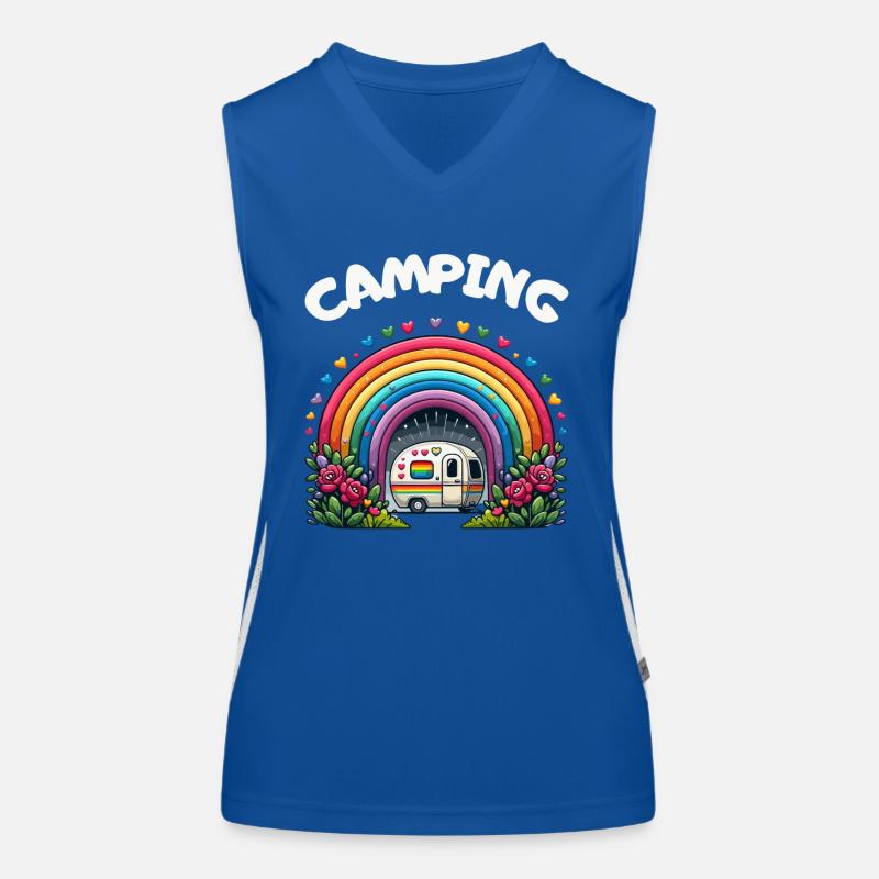 Camping Camping Caravane Camping-car Loisirs Débardeur respirant contrasté Femme