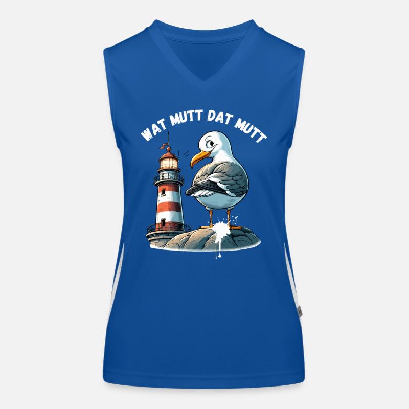 Dialecte de Hambourg Mouette Drôle Phare Nord Fun Débardeur respirant contrasté Femme