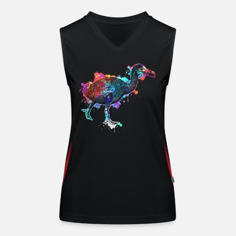 Dodo - extinct flightless bird Women's Functional Contrast Tank Top