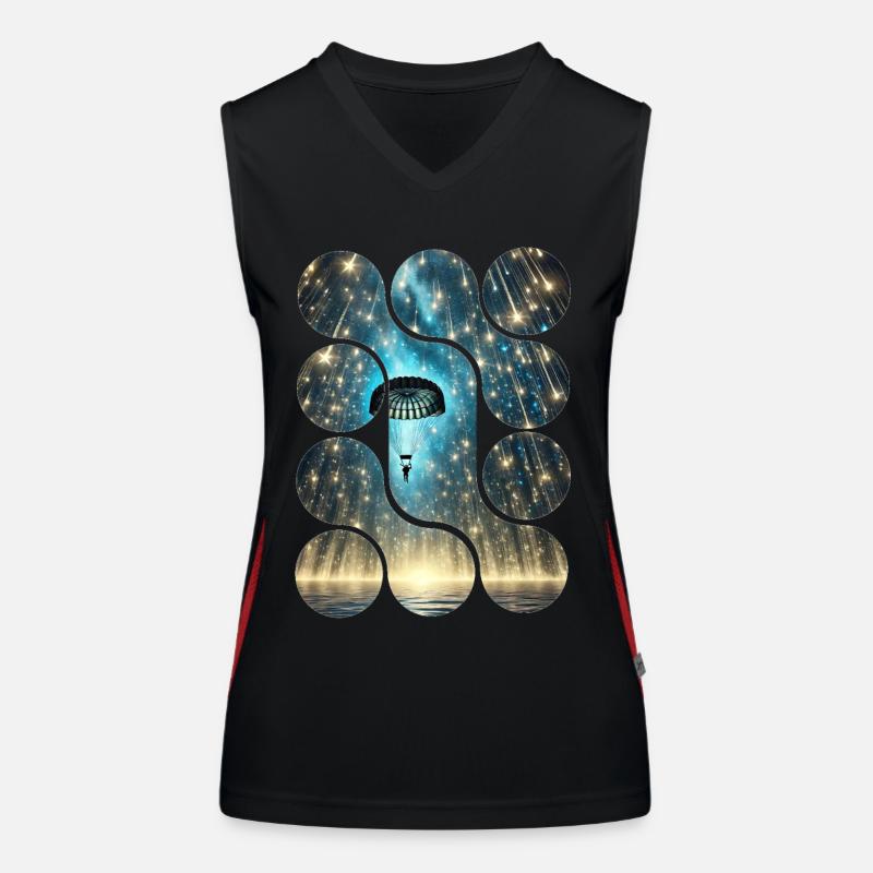 Star Parachute Visual Women's Functional Contrast Tank Top