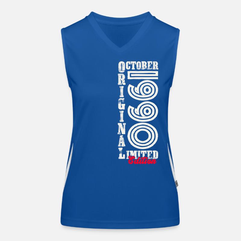 33e anniversaire Original Octobre Année 1990 Débardeur respirant contrasté Femme