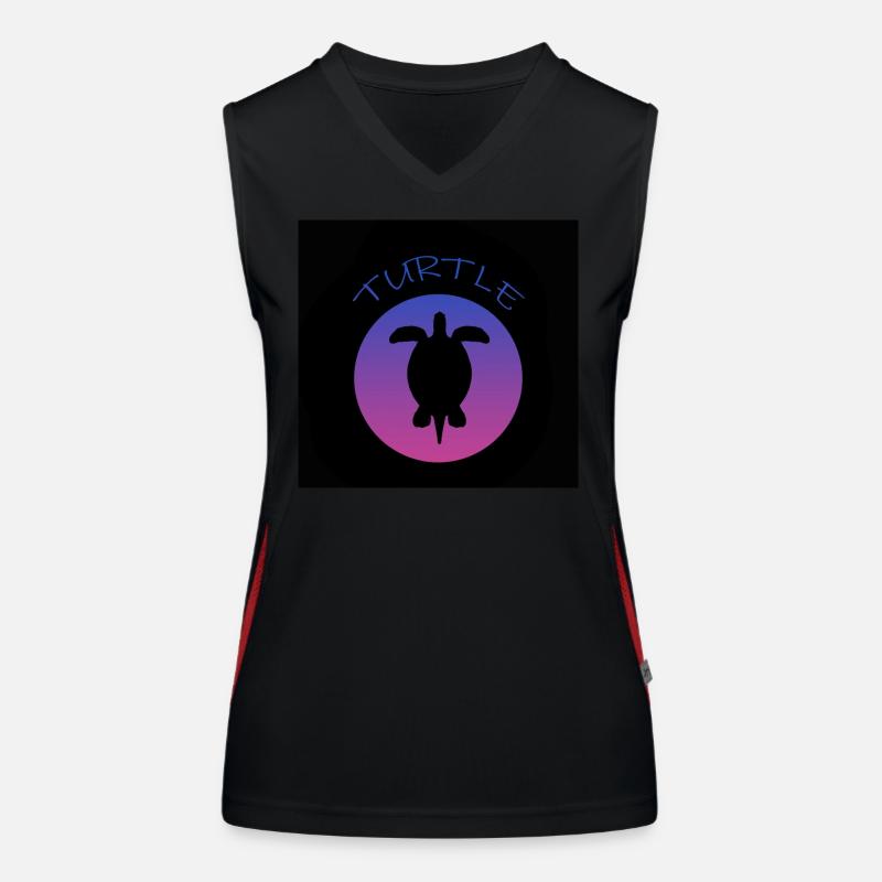 Schildkröte Turtle Funktionelles Kontrast-Tank Top für Frauen
