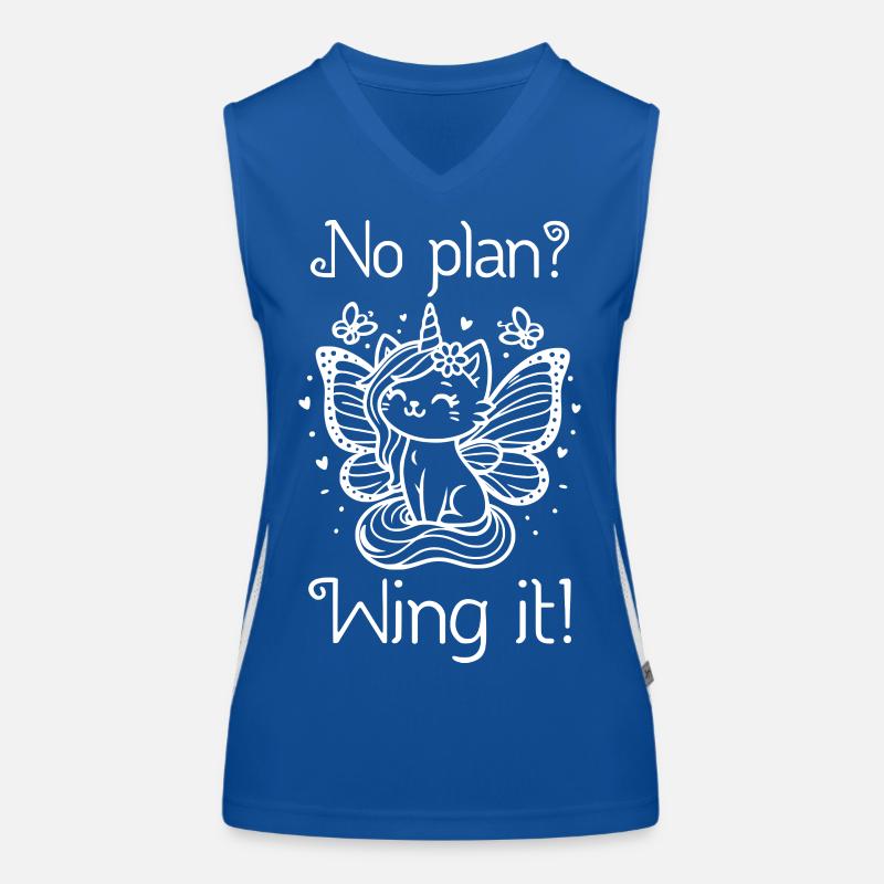 Pas de plan Aile C’est un chat licorne ailé Débardeur respirant contrasté Femme