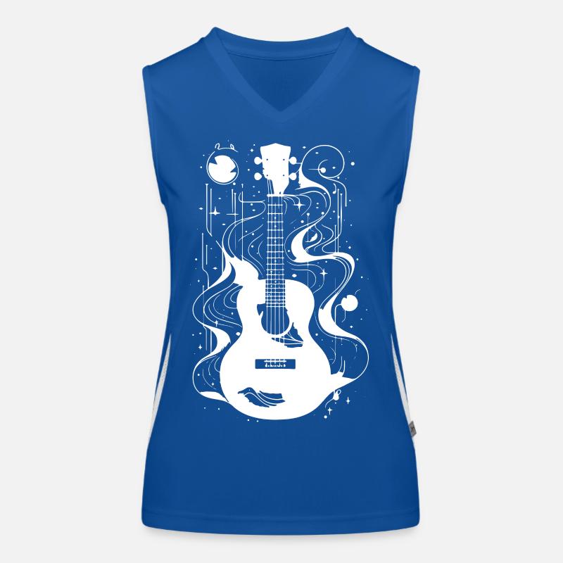 Ukulele Drawing Women's Functional Contrast Tank Top