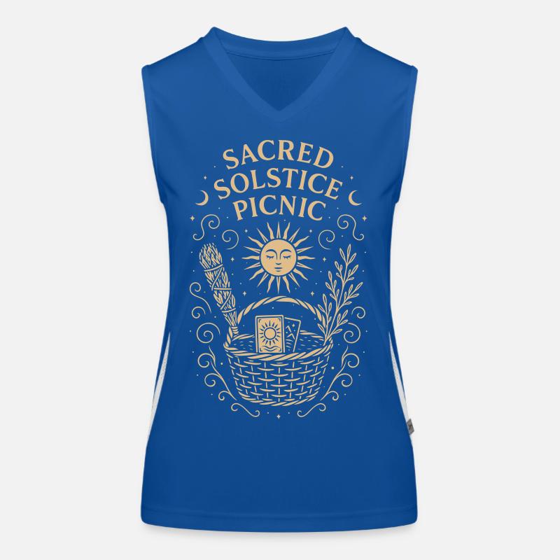 Litha Picnic - Solstice sacré Solstice d’été Débardeur respirant contrasté Femme